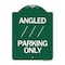 Signmission Angle Parking W/ Bidirectional Arrow 1, Green & White Aluminum Sign, 18" x 24", GW-1824-24346 A-DES-GW-1824-24346 - alternate 1